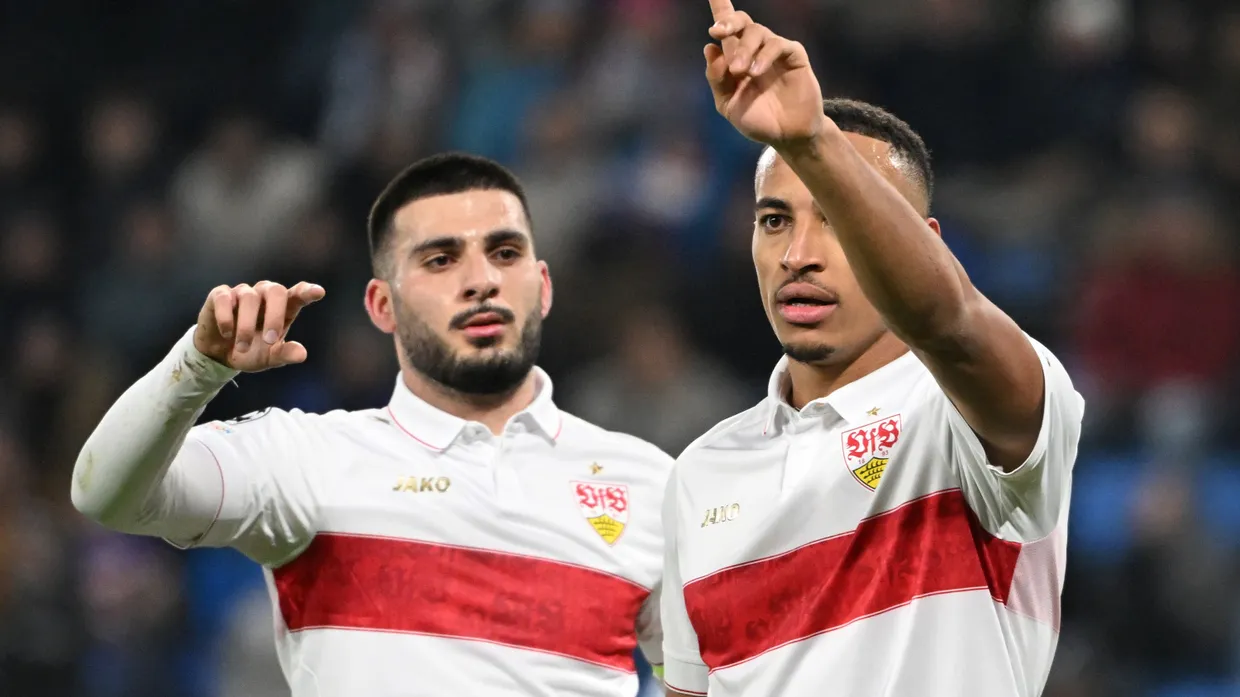 Zurück in der Königsklasse: Deniz Undav (links), Jamie Leweling und der VfB Stuttgart spielen in dieser Saison wieder in der Champions League mit.