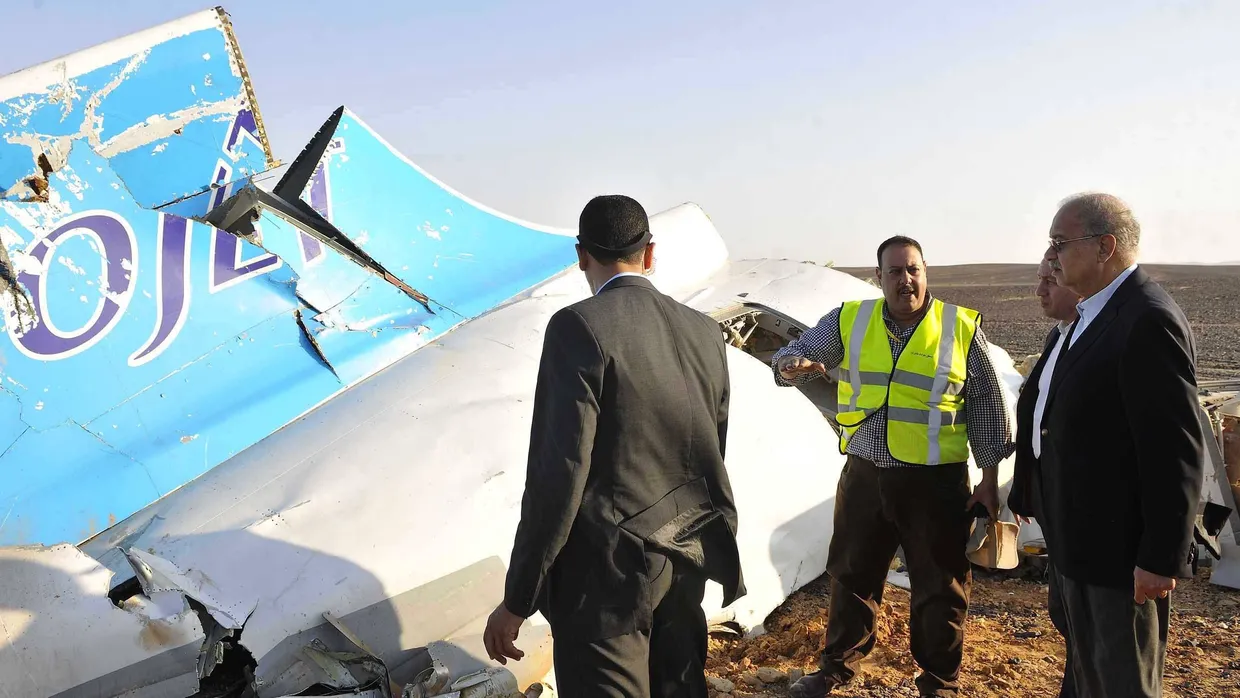 Das Flugzeugwrack des Airbus A321 in der Sinai-Halbinsel: 224 Menschen wurden getötet, darunter 17 Kinder.