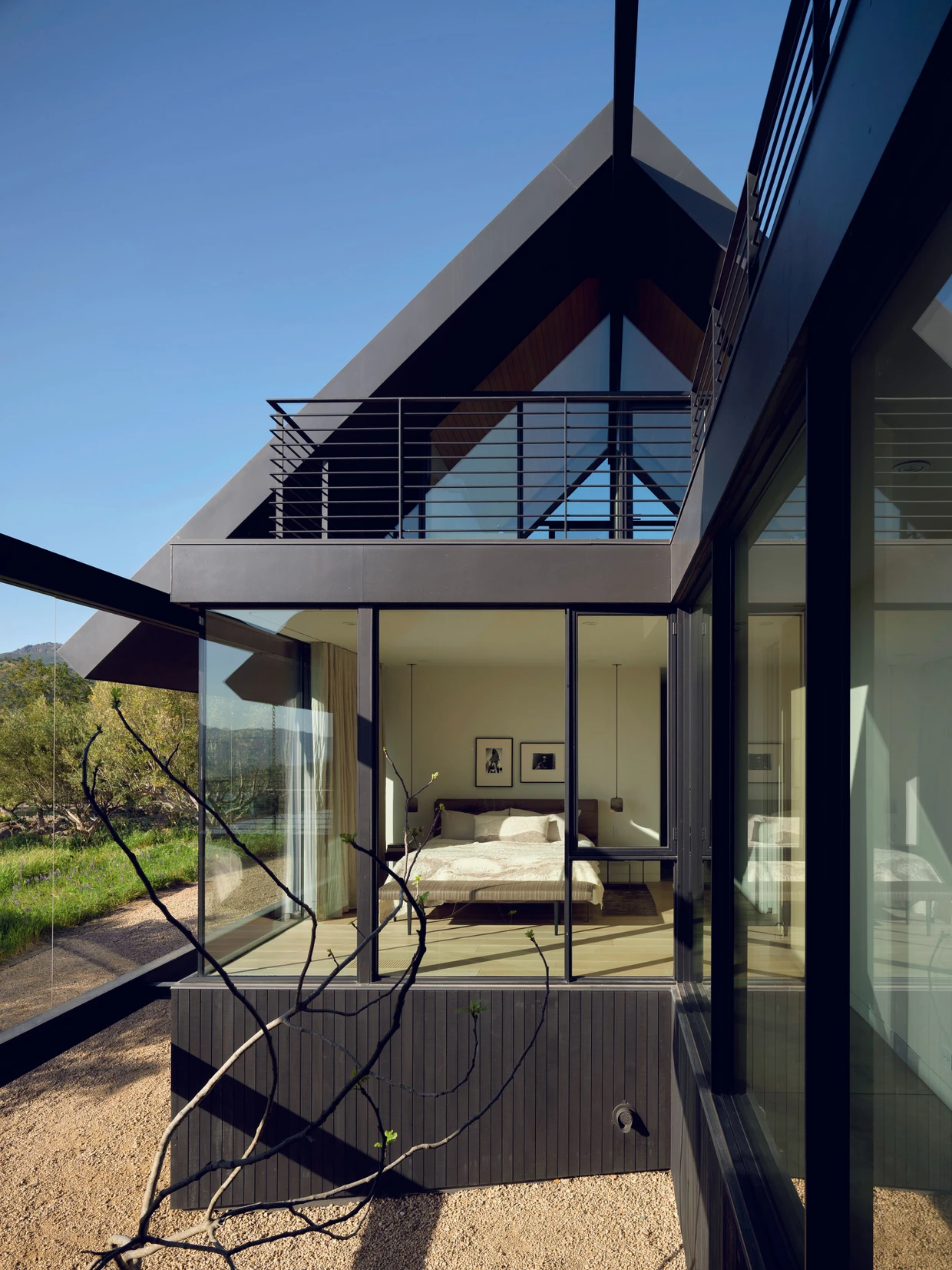 Villa mit Blick auf das das Napa Valley in Kalifornien