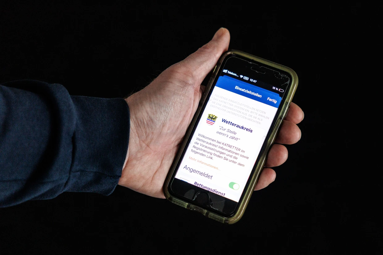 Alarm: Die App ruft die Katretter zum Einsatz.