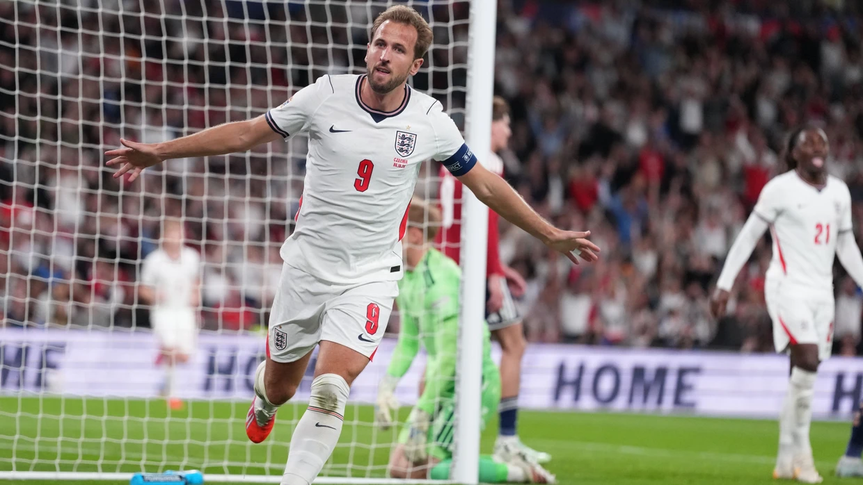 Harry Kane nach seinem Tor gegen Tschechien