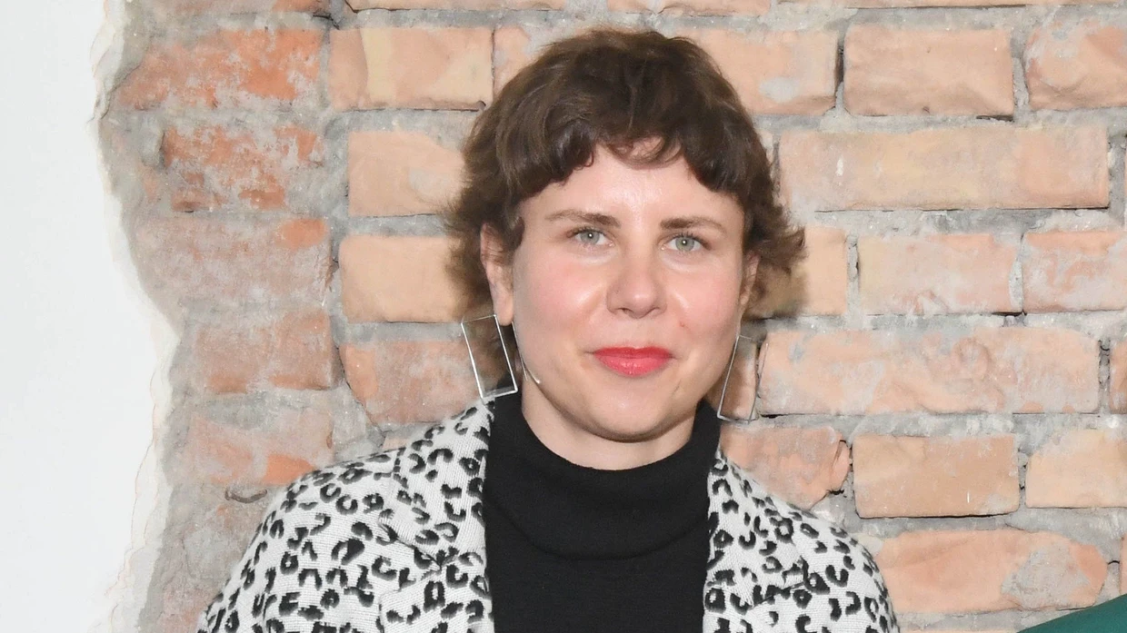 Gitte Zschoch bei der Eröffnung des Deutschen Pavillons im Rahmen der 59. Kunstbiennale 2022