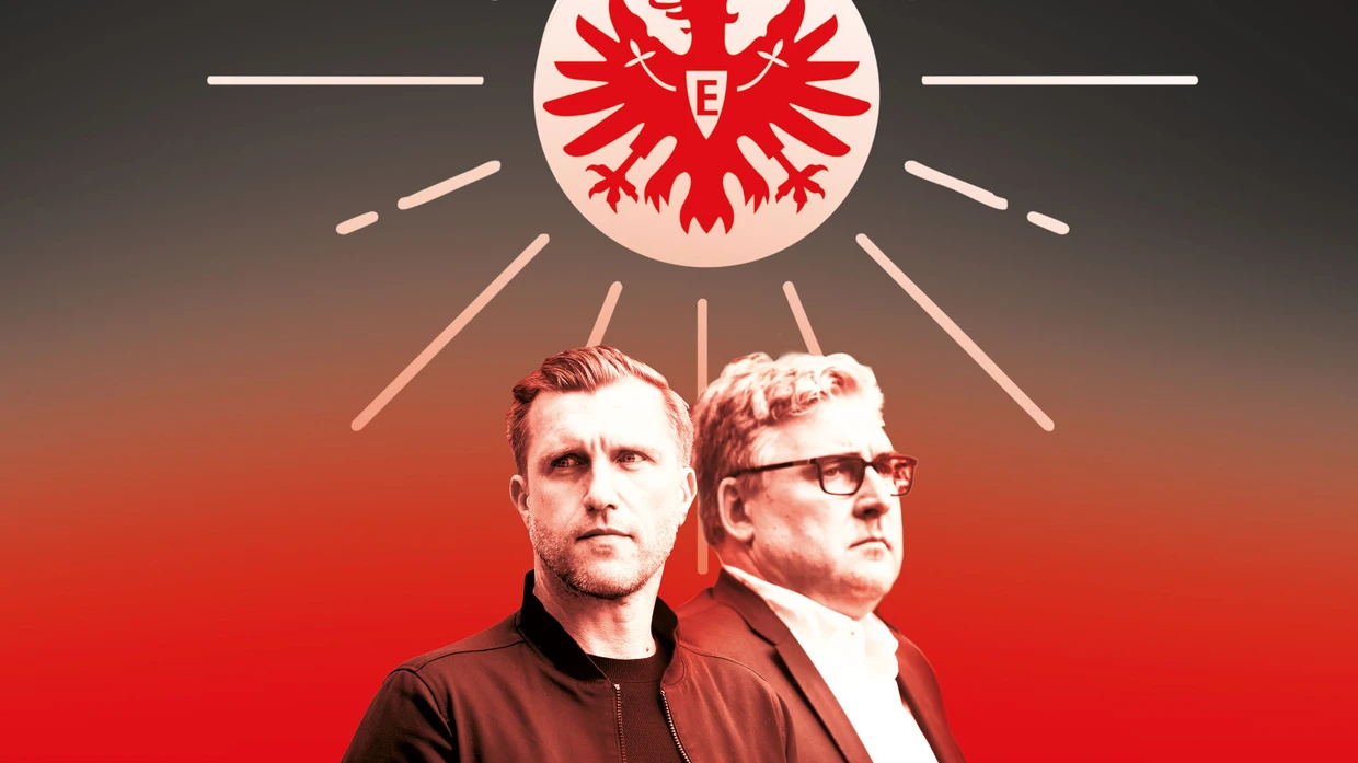 Sportvorstand Markus Krösche (links) und Vorstandssprecher Axel Hellmann