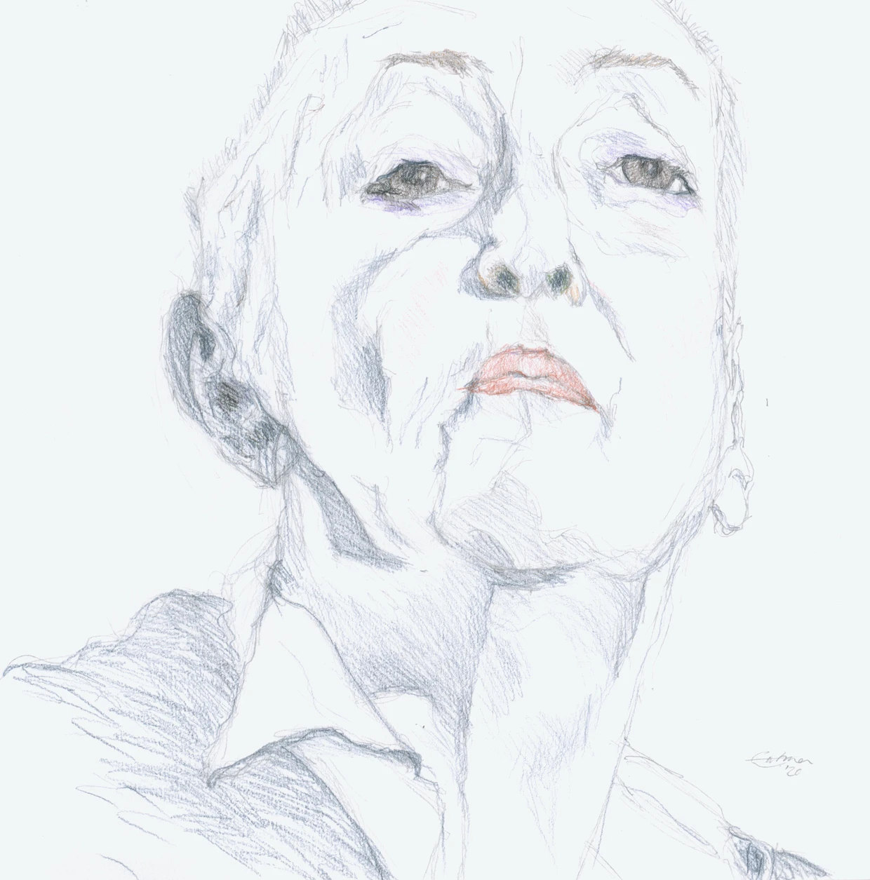 Wohl die bekannteste unter den gezeichneten Künstlerinnen: die Künstlerin Meret Oppenheim (1913 bis 1985)