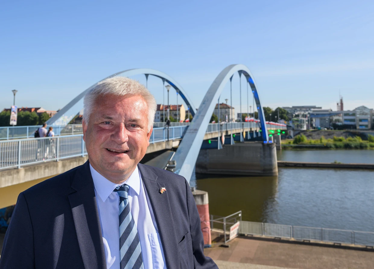 Knut Abraham, Polenbeauftragter der Bundesregierung, in Frankfurt (Oder)