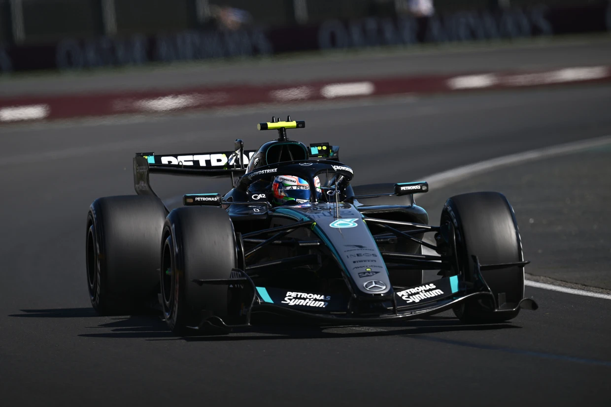 Wie Audi in grau: Kimi Antonelli in seinem Mercedes