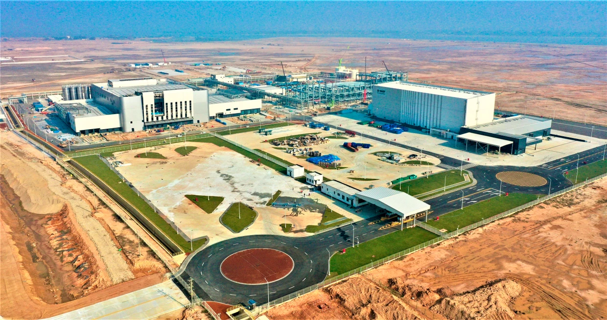 So sah der neue BASF-Standort  in China während der Bauarbeiten vor vier Jahren aus.