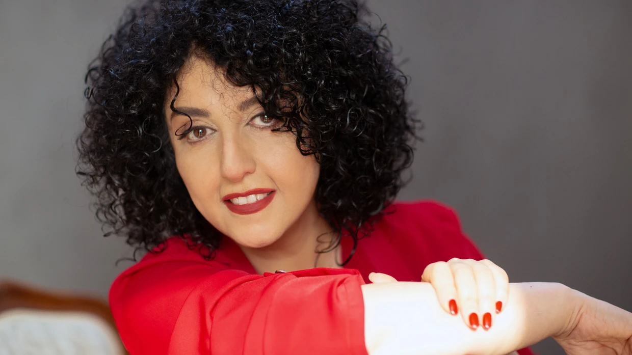 Die inhaftierte iranische Menschenrechtsaktivistin und Friedensnobelpreisträgerin Narges Mohammadi.