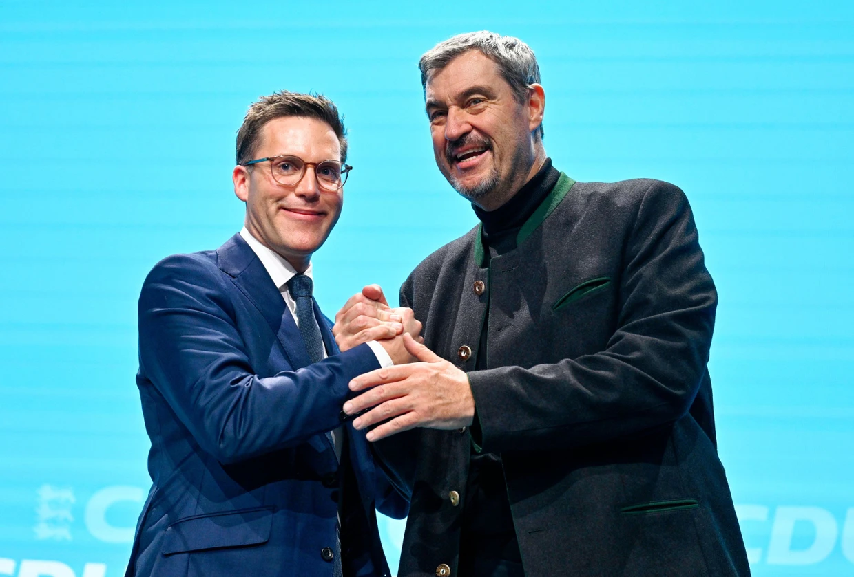 CDU-Landesvorsitzender Hagel mit dem bayerischen Ministerpräsidenten Markus Söder