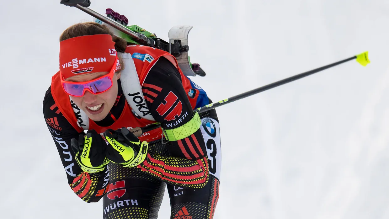 Die Spitze im Visier: Laura Dahlmeier gewinnt in Antholz über 15 Kilometer.