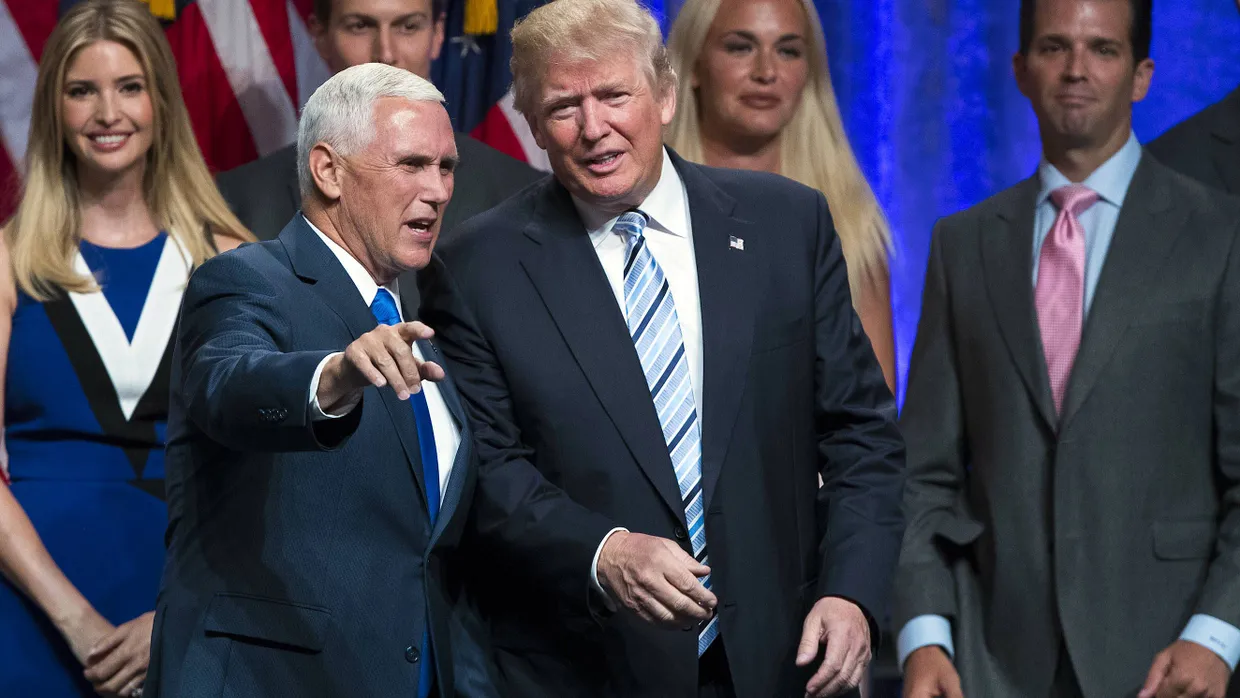 Donald Trump und sein Vizepräsidentschaftskandidat Mike Pence