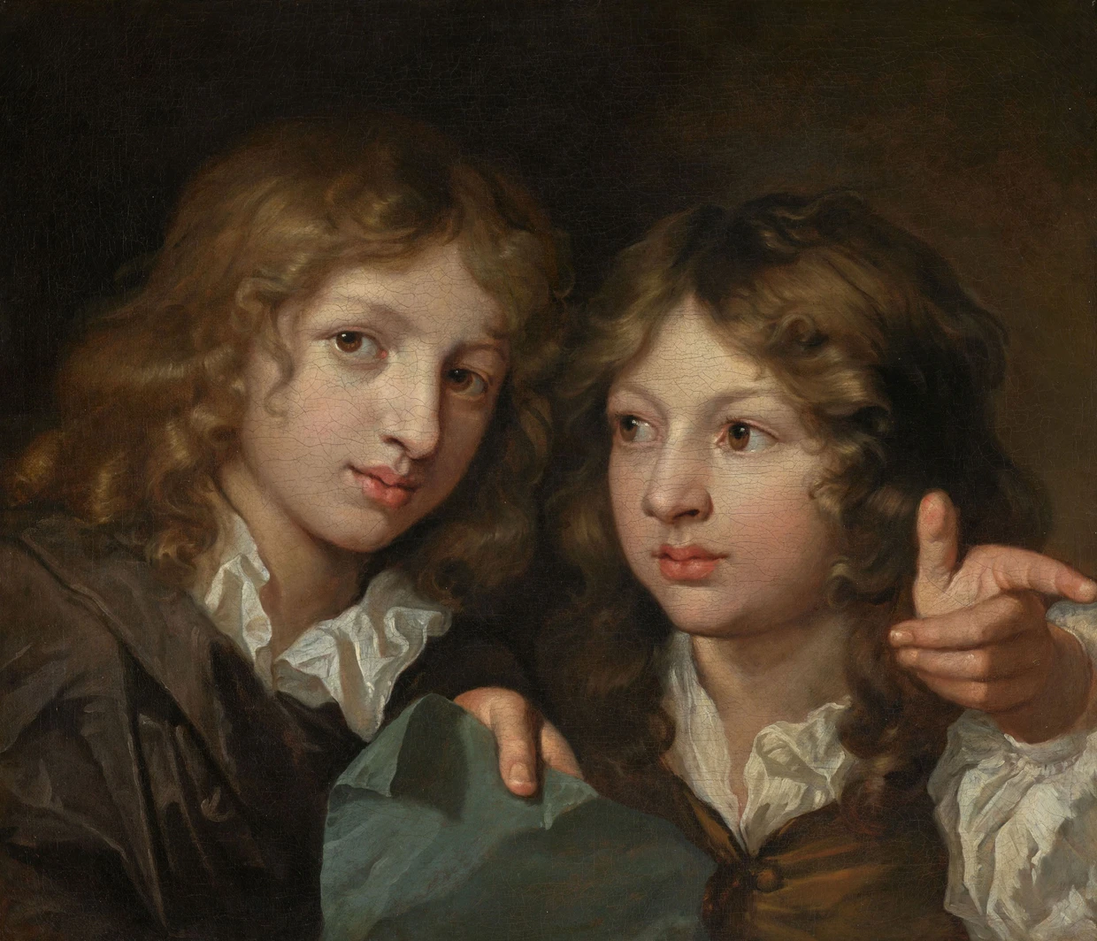  Caspar Netschers „Ein Portrait von zwei Jungen“,  1680-1683