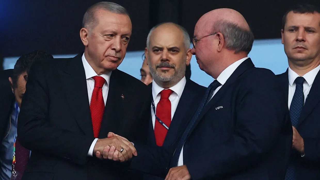 Recep Tayyip Erdoğan in Berlin: Der türkische Staatspräsident besuchte das EM-Viertelfinale gegen die Niederlande.