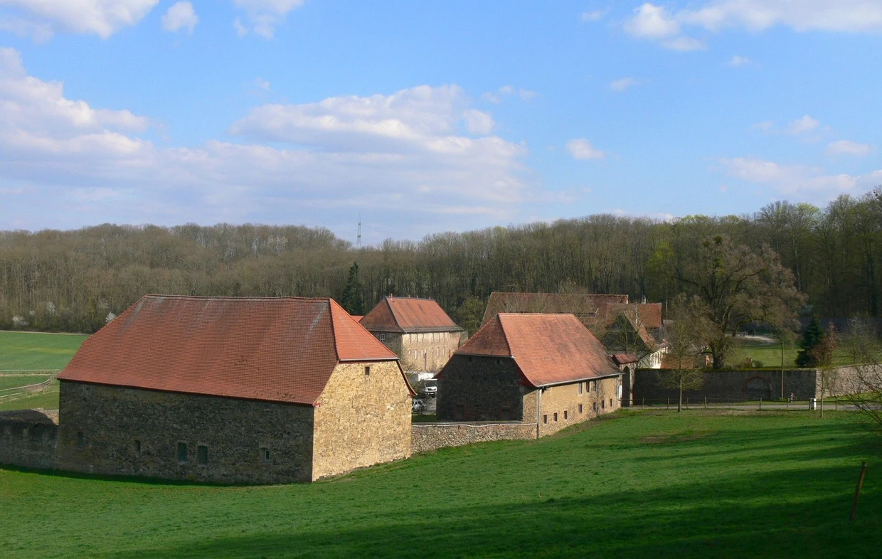 Volkstümlich „Nonnenhof“ genannt: Das räumlich abgesetzte, unverptzutzte Nonnenkloster in Ilbenstadt ist heute eine Staatsdomäne, ein Reitstall und wird gewerblich genutzt.