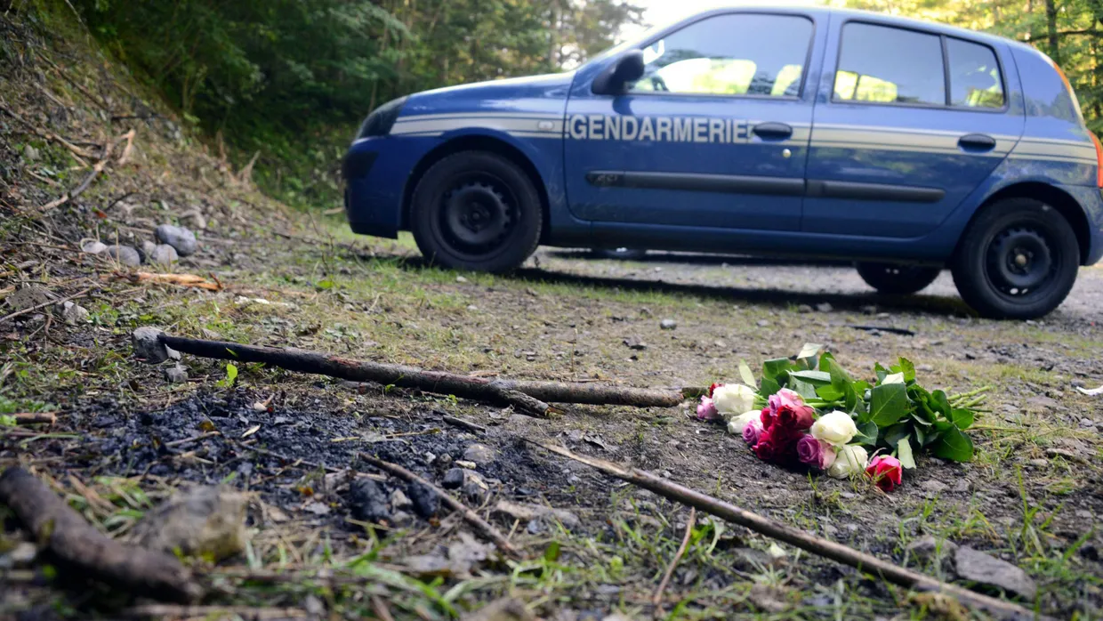 Der Waldparkplatz bei Annecy: Vier Menschen wurden hier im September 2012 mit Kopfschüssen regelrecht hingerichtet