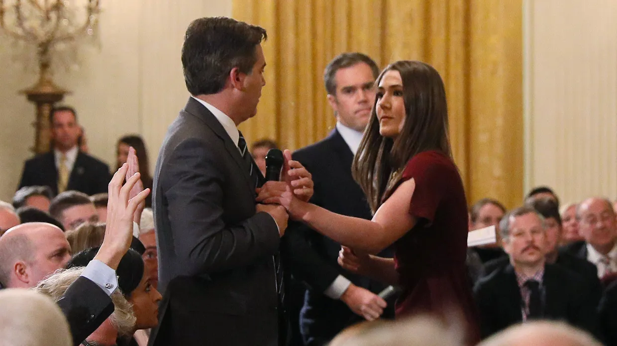 Ein Standbild aus dem Video, das Sarah Sanders auf Twitter veröffentlichte.