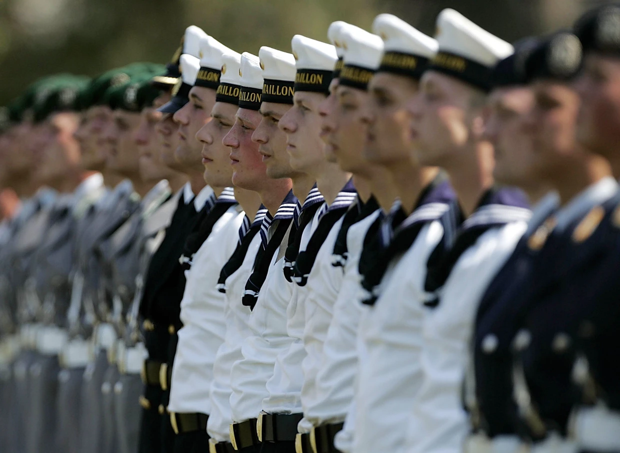 Rekruten der Bundeswehr am 26. April in der Generalfeldmarschall-Rommel-Kaserne in Augustdorf