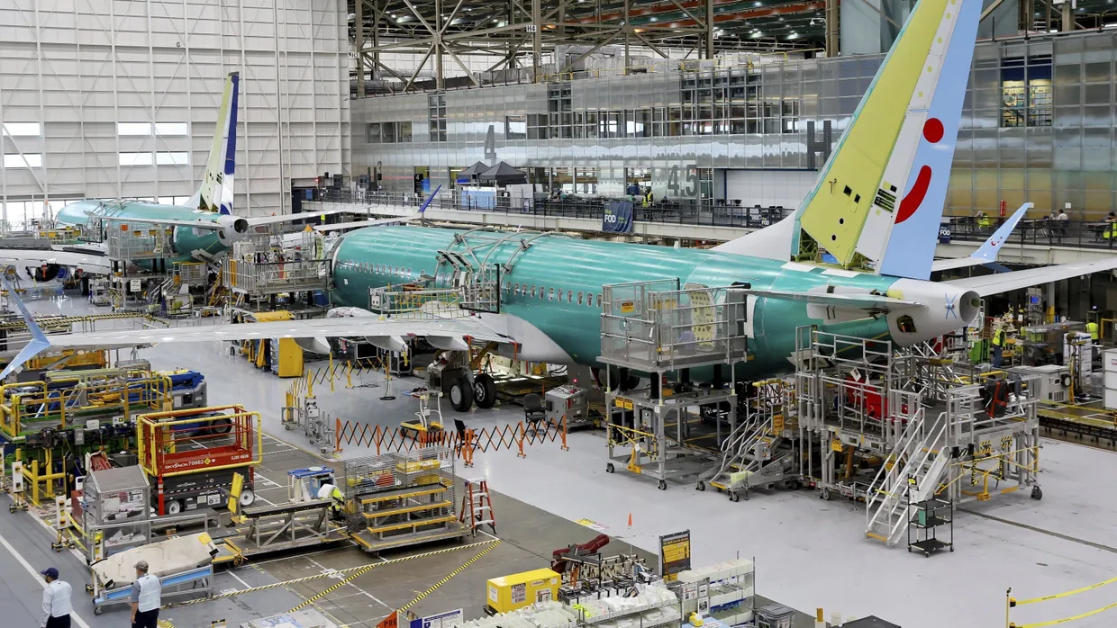Eine Boeing 737 MAX im Werk in Renton