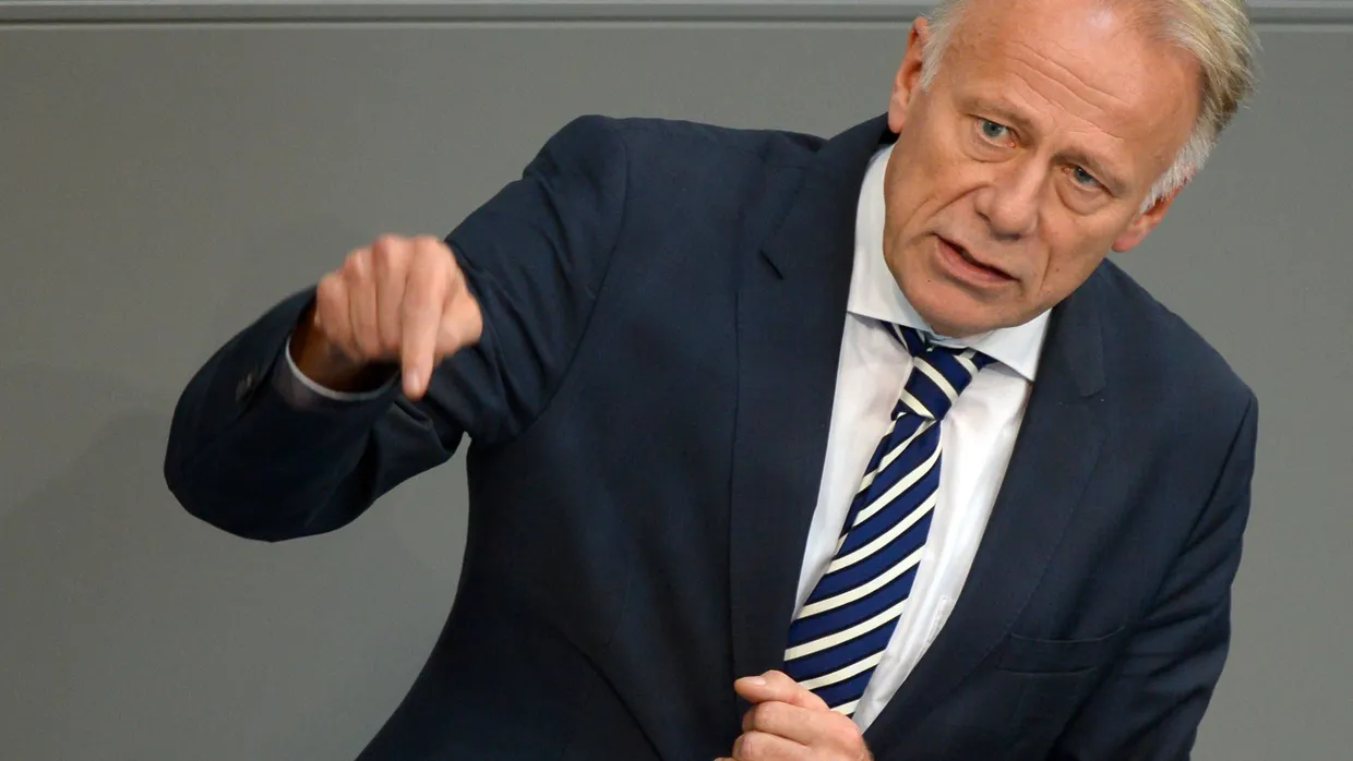 Grünen-Politiker Jürgen Trittin 2014 während einer Bundestagsdebatte