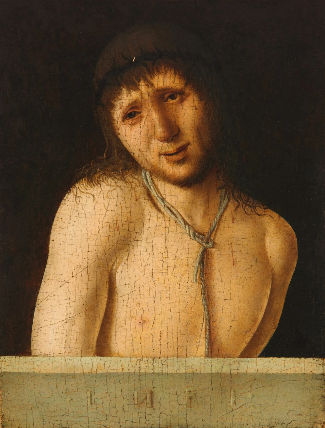 Ankauf des italienischen Staats für 14,9 Millionen Dollar über Sotheby’s: Antonello da Messinas „Ecce homo“ (Vorderseite)
