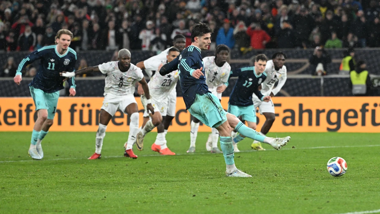 Kai Havertz brachte die deutsche Mannschaft kurz vor der Pause per Elfmeter in Führung.