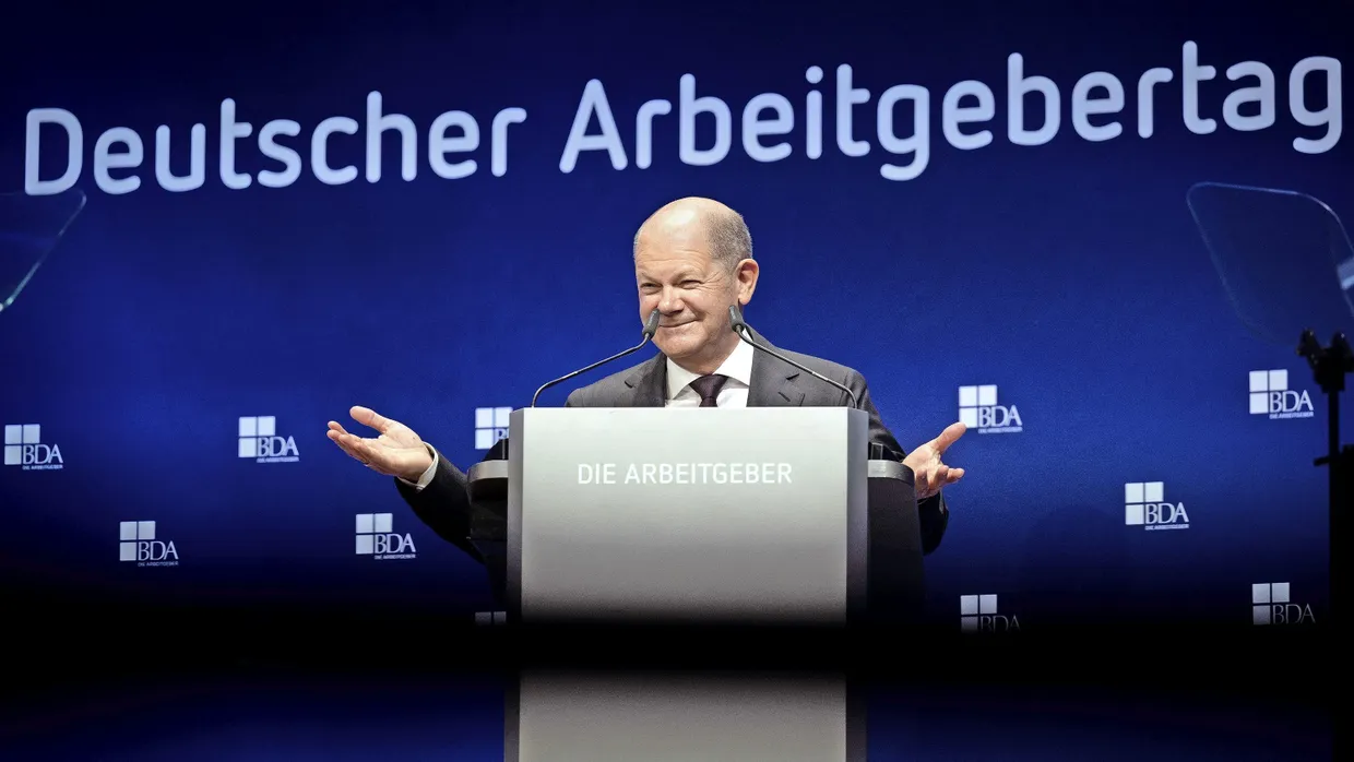 „Eine neue industriepolitische Agenda“: Scholz, hier auf dem Arbeitgebertag, hat noch viel vor.