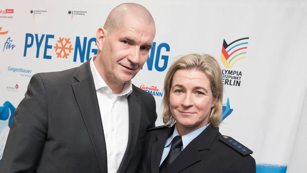 Umstrittenes Paar in der deutschen Eisschnelllauf-Szene: Claudia Pechstein und ihr Lebensgefährte Matthias Große