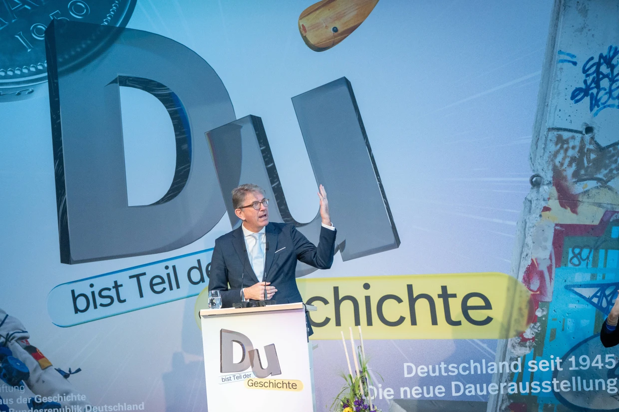 El viceministro de Cultura, Wolfram Weimer, durante su discurso de apertura