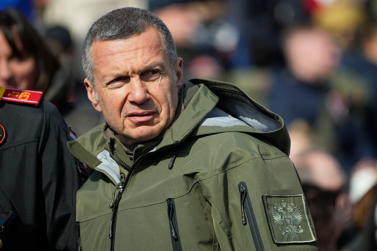 Der russische Fernsehmoderator Vladimir Solovyov in Moskau