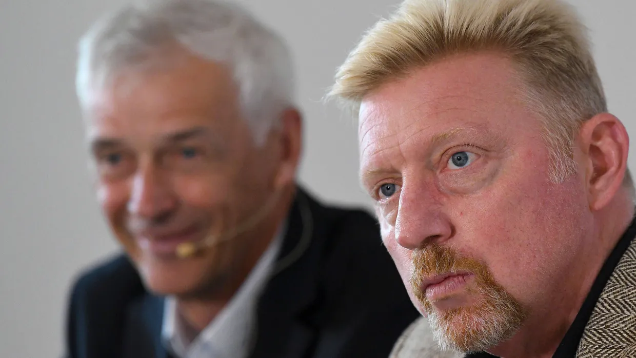 Noch eine Zukunft im deutschen Tennis? Boris Becker (rechts) neben DTB-Sportdirektor Klaus Eberhard