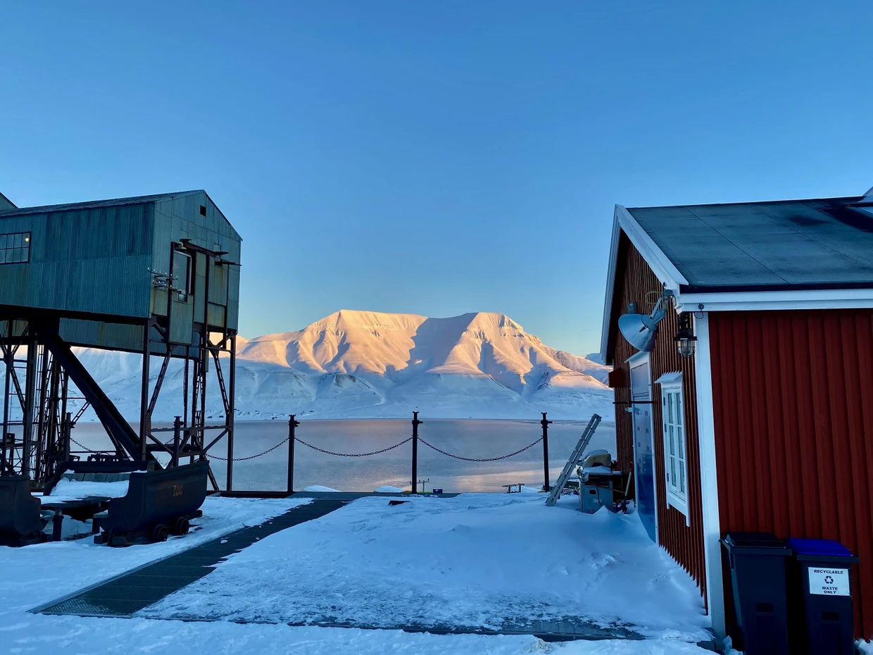 The old cable car headquarters for coal in Longyearbyen