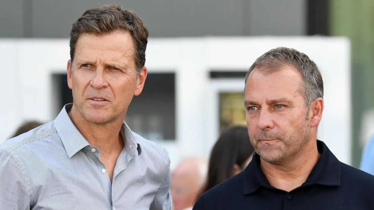 Ihr gemeinsamer Weg beim DFB endet: Oliver Bierhoff (links) und Hansi Flick