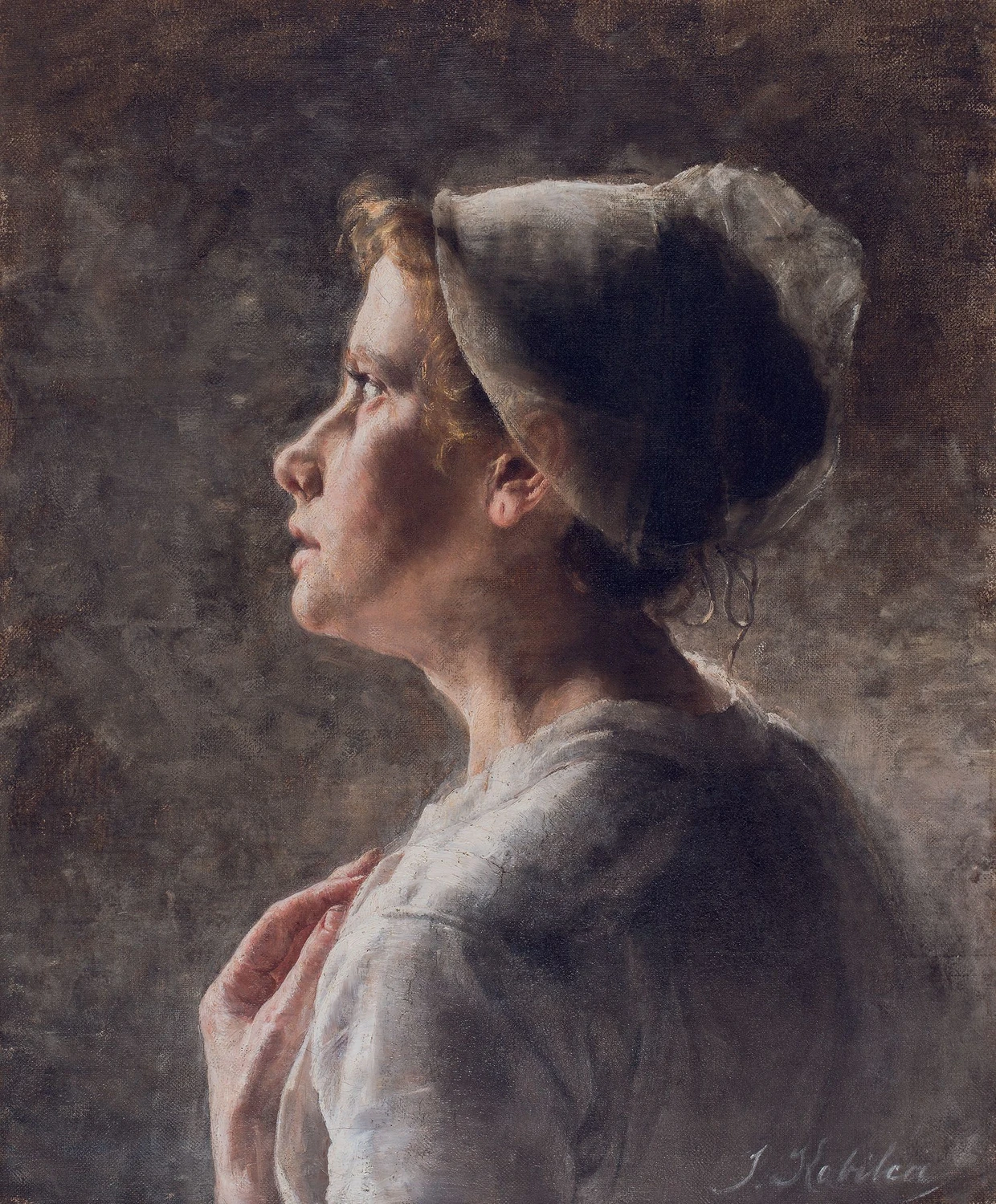 Eine Vorläuferin der Impressionisten war Ivana Kobilca (1861–1926), die auch kommerziell erfolgreich war. Hier das Bild „Niederländerin“ von 1886