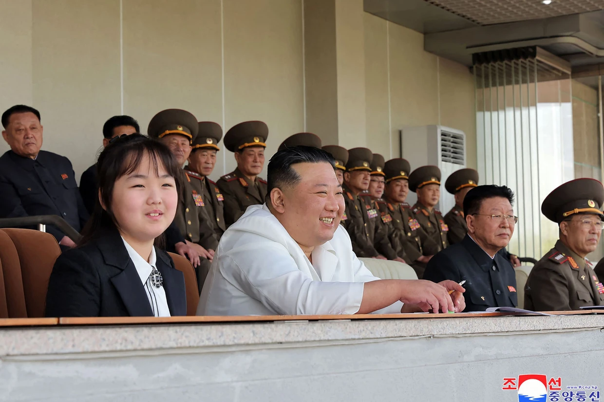 A trip between dictator Kim and his daughter to a sporting event in April 2023