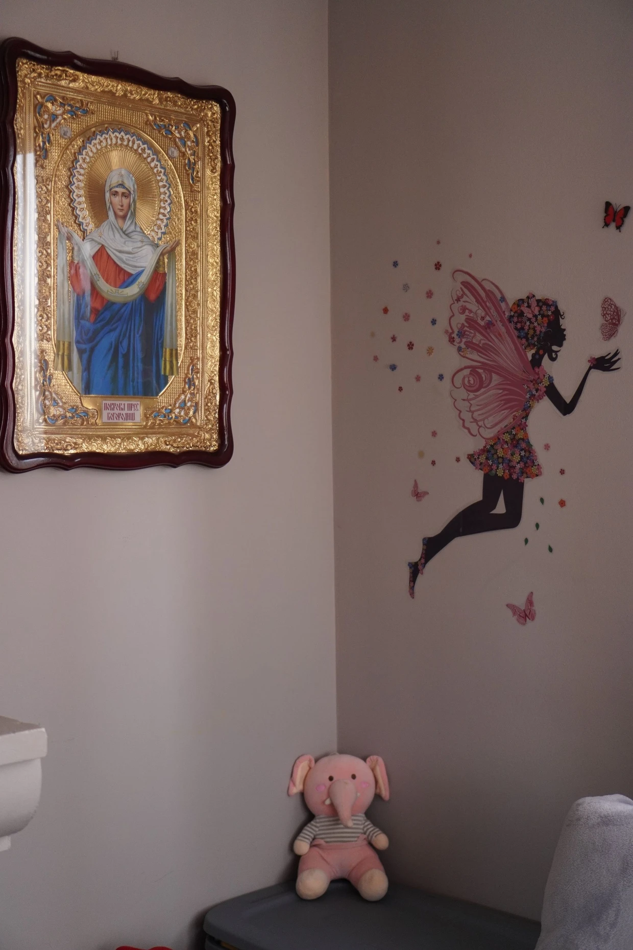 Spielecke in dem Frauenhaus der Hilfsorganisation Eleos, in dem Tatjana lebt.