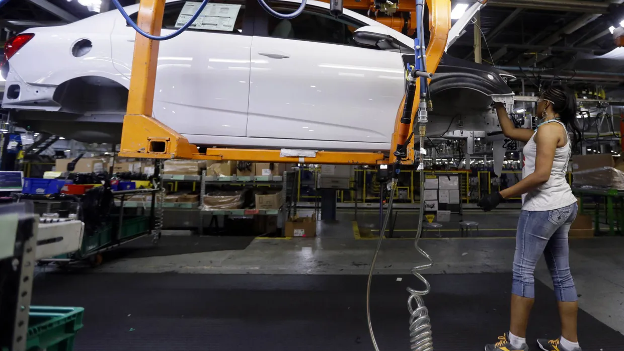 Im Autowerk, hier einem ovn General Motors.