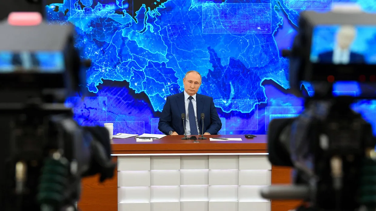 Putin bei seiner Jahrespressekonferenz am Donnerstag.