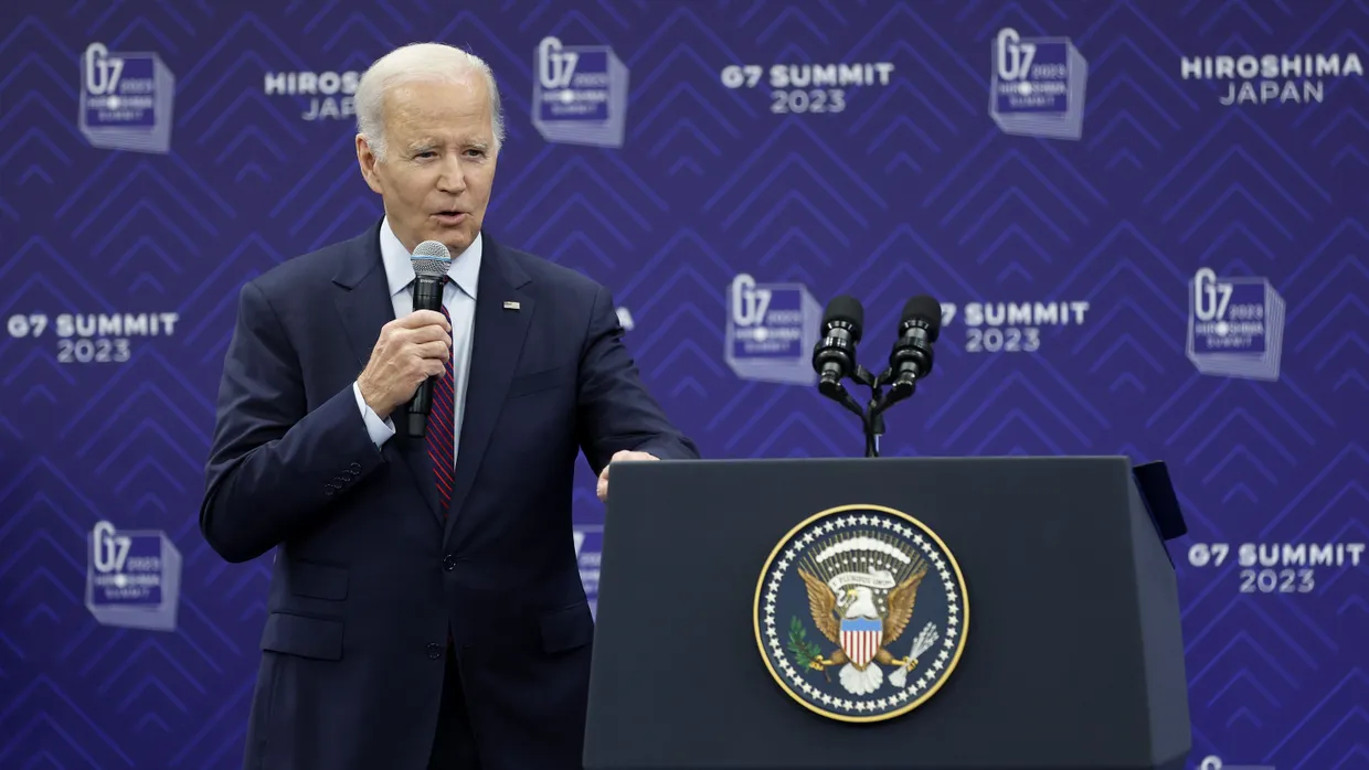 Joe Biden bei dem G-7-Gipfel in Hiroshima