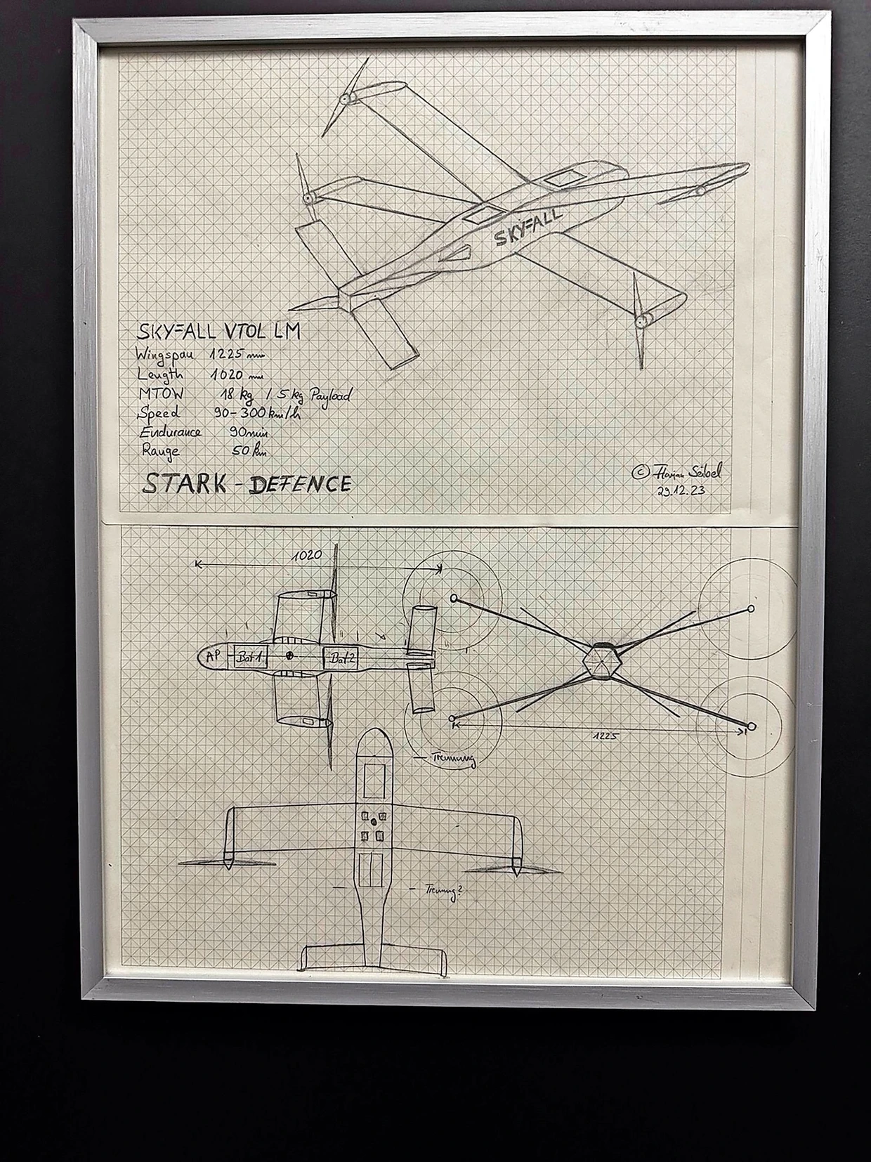 Skyfall: Das Foto der ersten Skizze im Büro von Florian Seibel