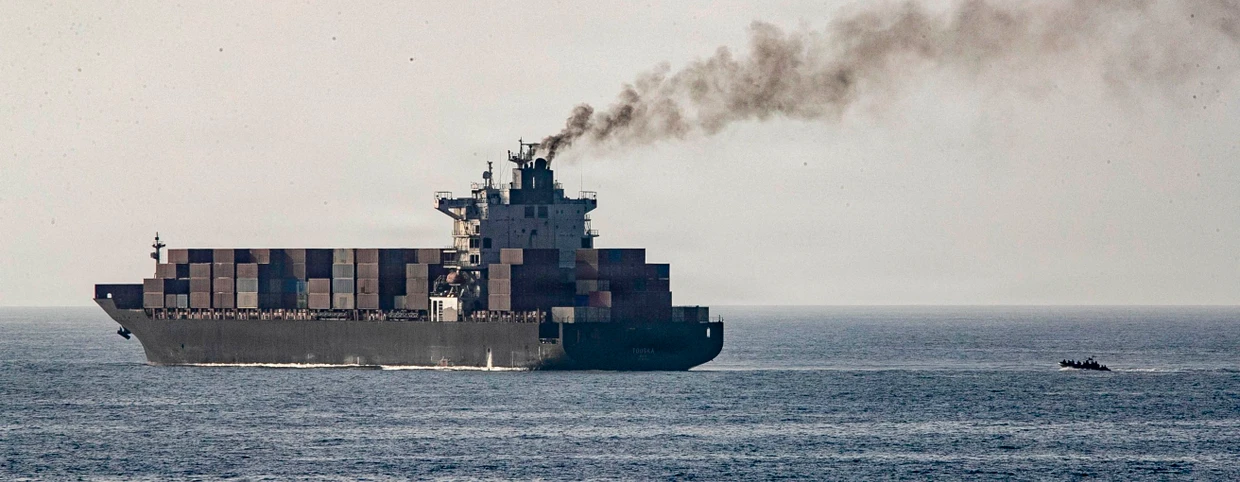 Der am 20. April von den USA aufgebrachte iranische Frachter Touska.