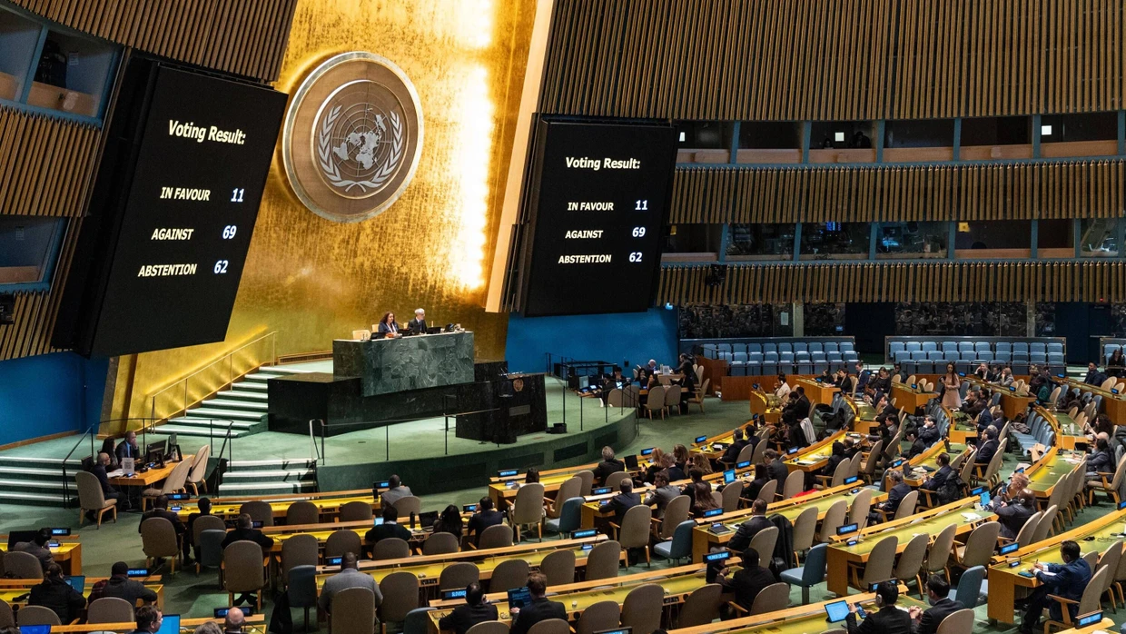 Am 24. Februar 2026 lehnte die Generalversammlung der Vereinten Nationen einen von Russland unterstützten Änderungsantrag der Vereinigten Staaten zur Resolution zum vierten Jahrestag des Beginns der Vollinvasion der Ukraine ab.