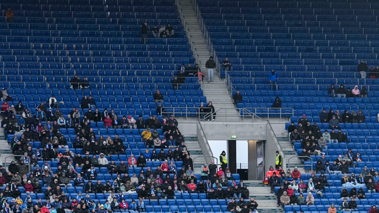 Beim Spiel zwischen Hoffenheim und Union Berlin gab es noch zahlreiche freie Plätze.