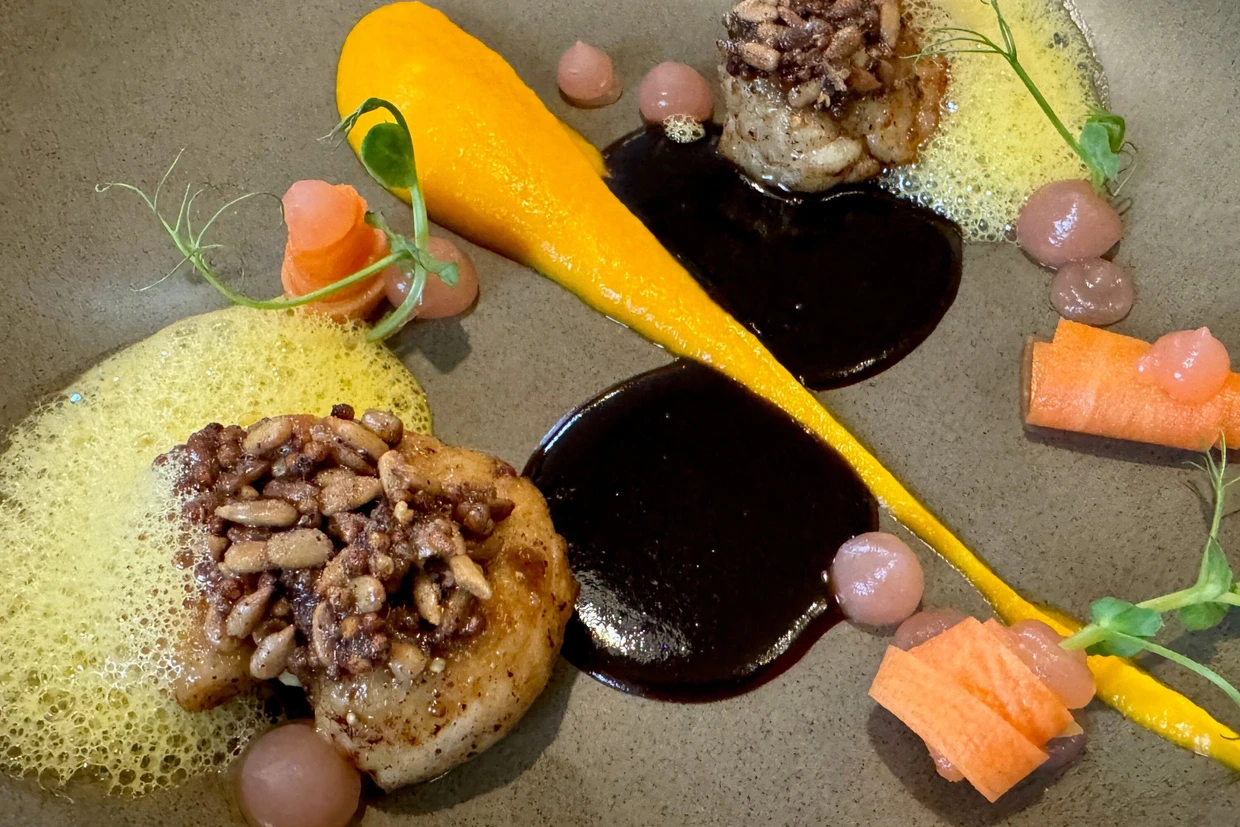 Kalbsbries - Karotte, Ingwer, Crunch, Jus