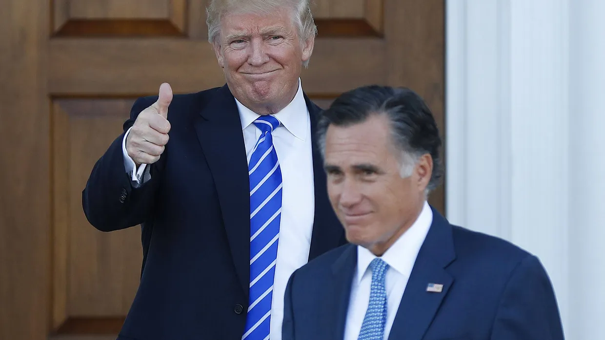 Donald Trump will bei der Senatswahl für Mitt Romney werben.