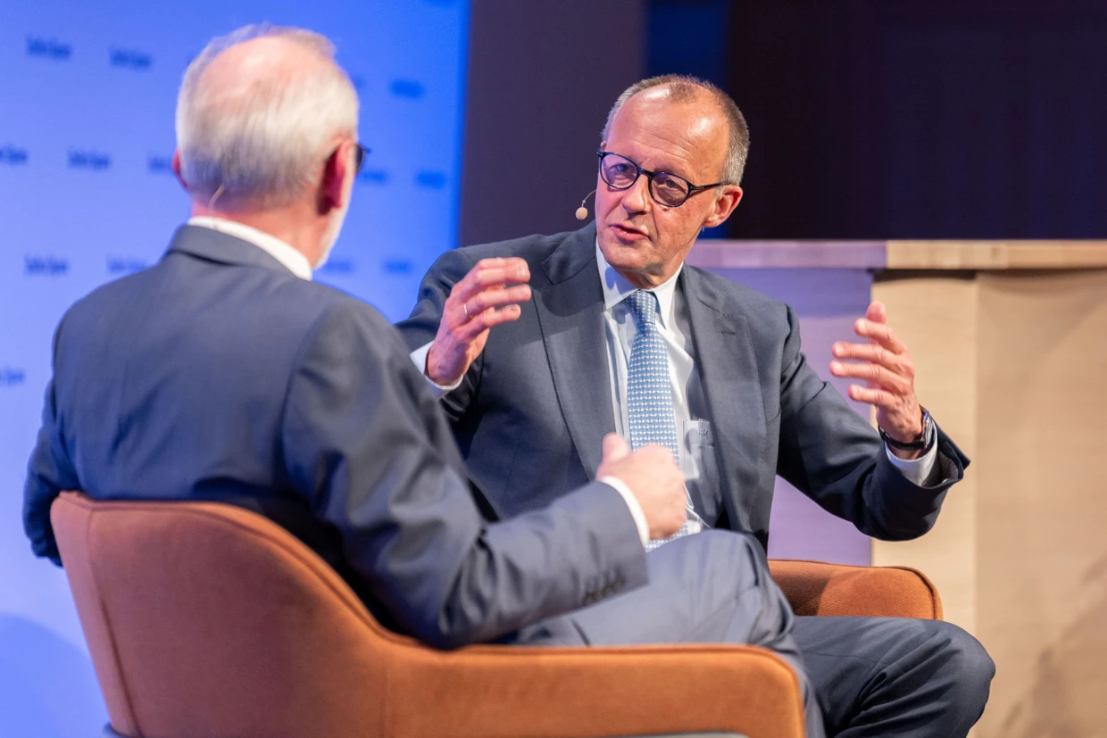 Bundeskanzler Friedrich Merz (CDU) am Freitag beim F.A.Z.-Kongress