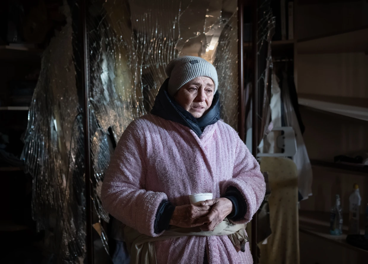 Die Wohnung der Rentnerin Olha wurde durch eine Shahed-Drohne zerstört.