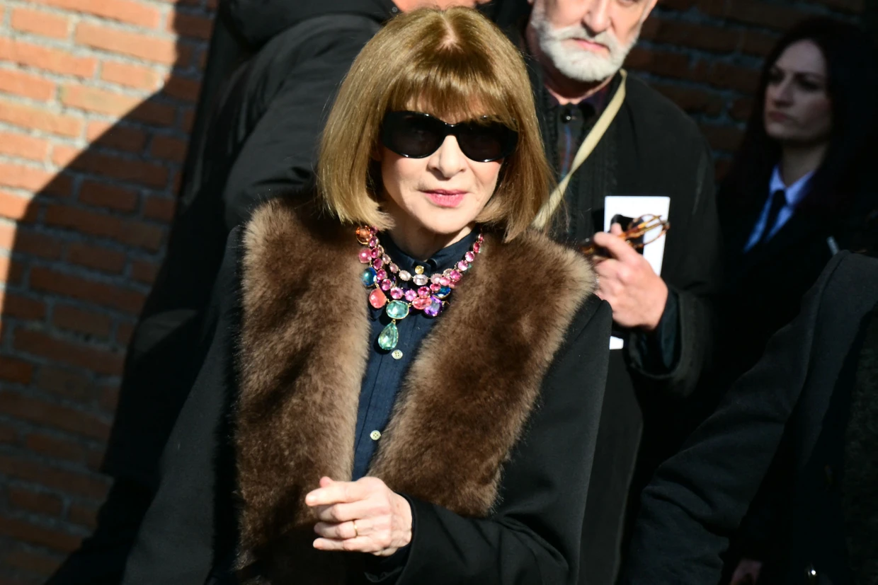 Anna Wintour verlässt die Basilika nach der Trauerfeier.
