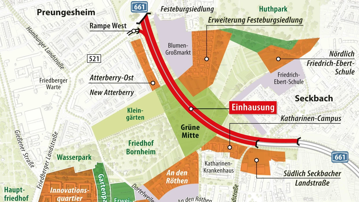 A661 teilweise überbauen für neuen Wohnraum | FAZ