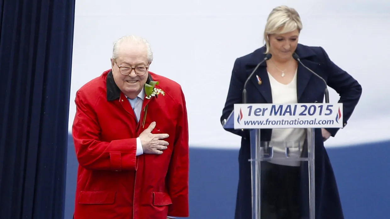 Familienstreit: Vater Jean-Marie Le Pen und Tochter Marine, die heutige Vorsitzende des Front National