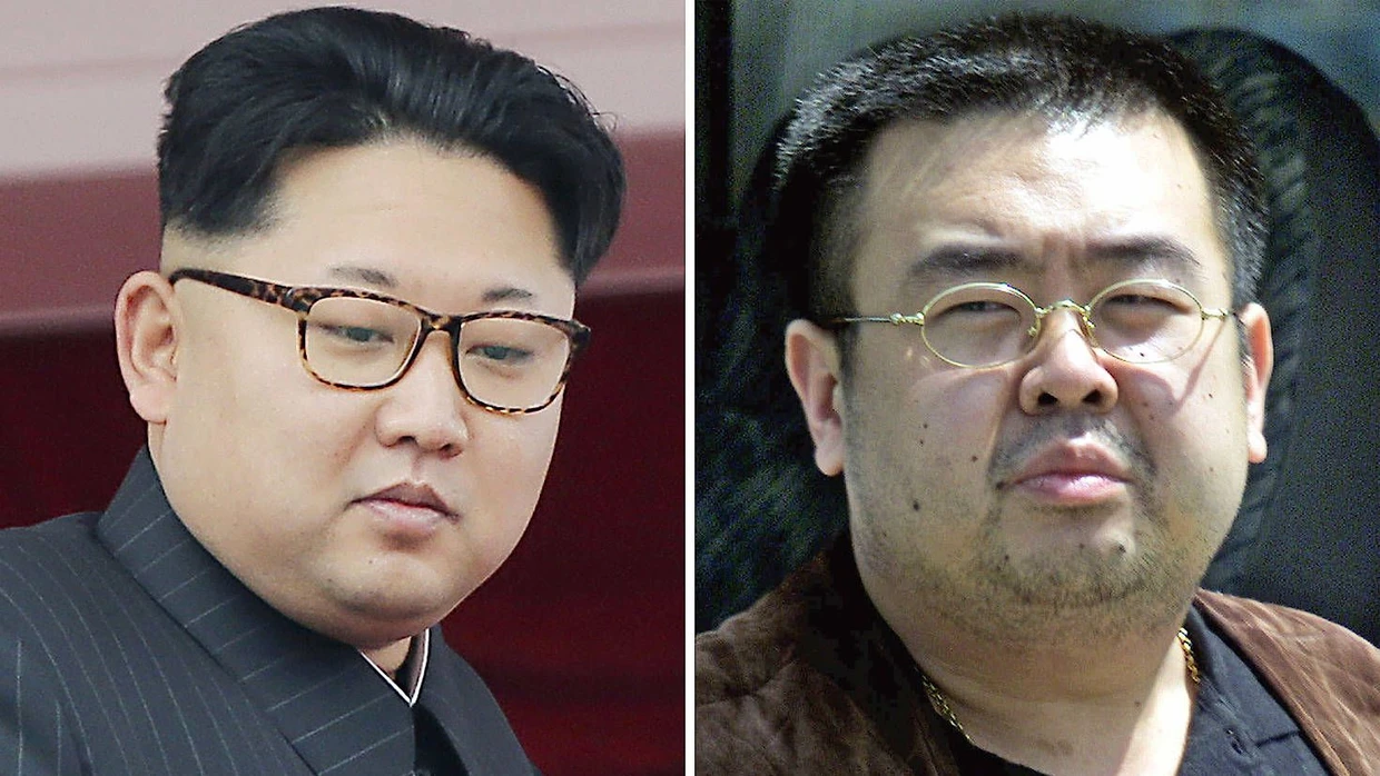 Der nordkoreanische Diktator Kim Jong-un und sein in Malaysia getöteter Halbbruder Kim Jong-nam
